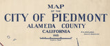 1915 Map of Piedmont Alameda County California