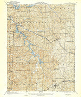 1903 Topo Map of Flushing Ohio Piedmont Reservoir