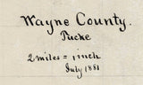 1881 Map of Wayne County North Carolina