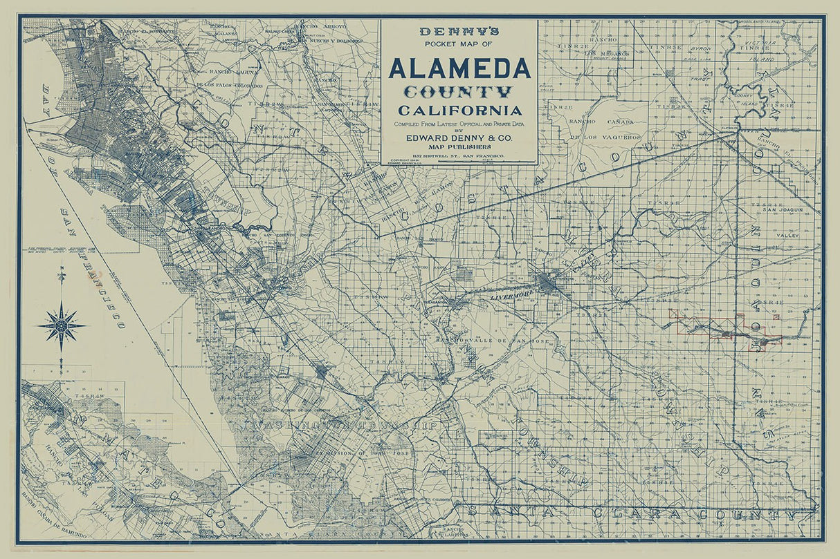 1914 Map of Alameda County California