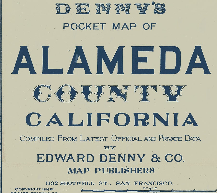1914 Map of Alameda County California