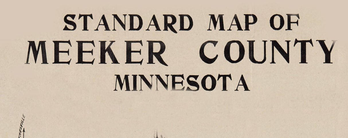 1913 Map of Meeker County Minnesota