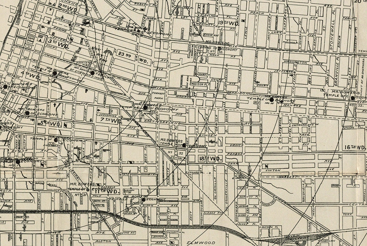 1911 Map of Memphis Tennessee