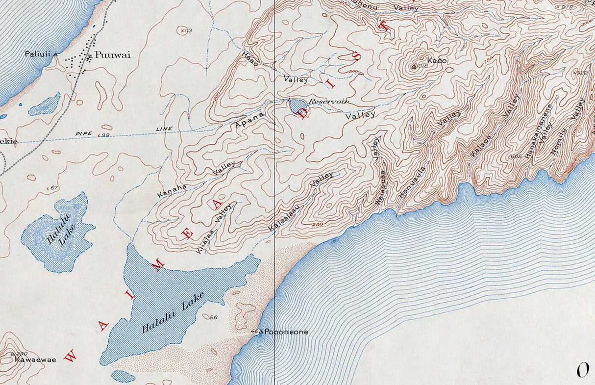 1929 Map of The Island of Niihau Kauai County Hawaii