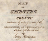 1816 Map of Chester County Pennsylvania