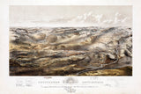 1863 Panoramic Map of Gettysburg Battlefield Pennsylvania