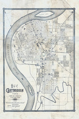 1885 Map of Chattanooga Tennessee