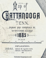 1885 Map of Chattanooga Tennessee