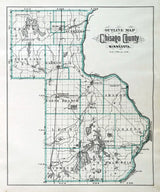 1888 Map of Chisago County Minnesota