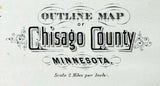 1888 Map of Chisago County Minnesota