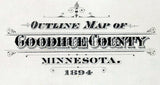 1894 Map of Goodhue County Minnesota