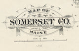 1895 Farm Line Map of Somerset County Maine