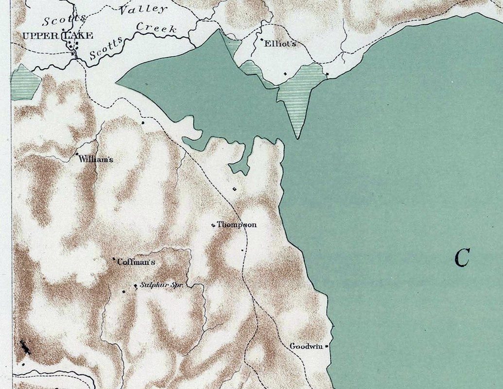 1887 Map of Clear Lake California