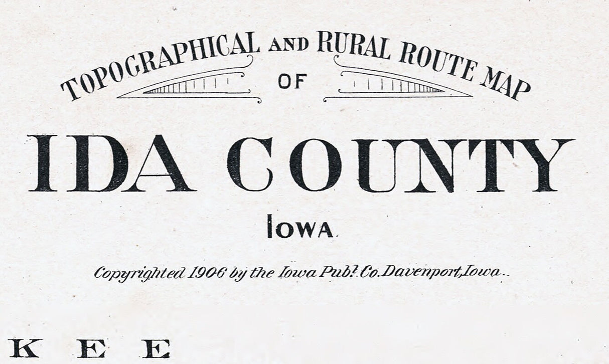1906 Map of Ida County Iowa
