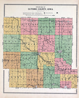 1917 Map of Guthrie County Iowa