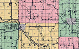 1917 Map of Guthrie County Iowa