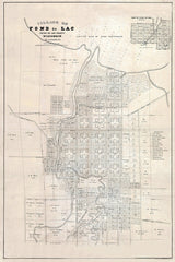 1800 Map of the Village of Fond du Lac Fond du Lac County Wisconsin