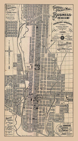 1900 Map of Colorado Springs Colorado