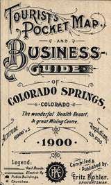 1900 Map of Colorado Springs Colorado