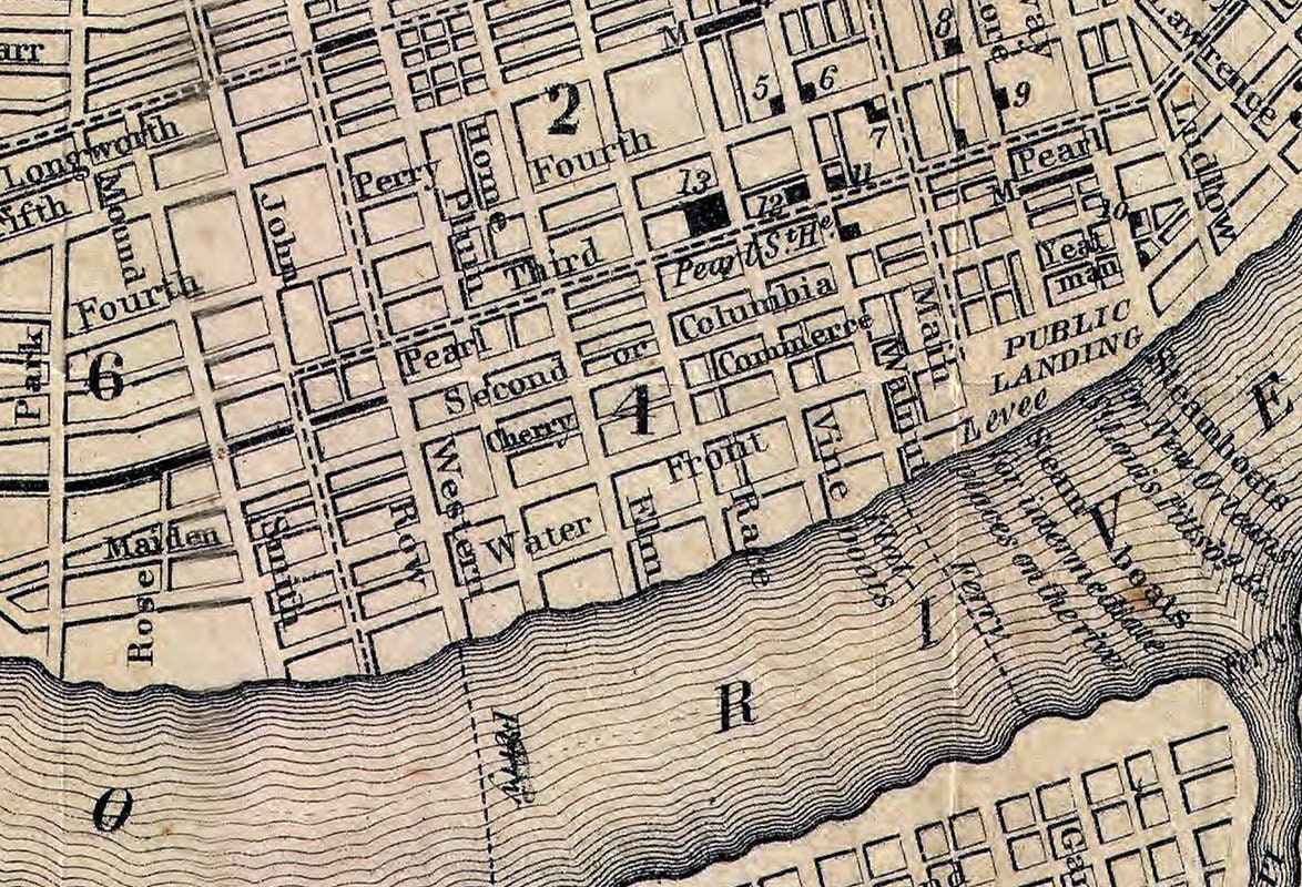 1849 Map of Cincinnati Ohio