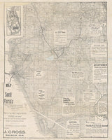 1860 Map of South Florida Townships Section Details