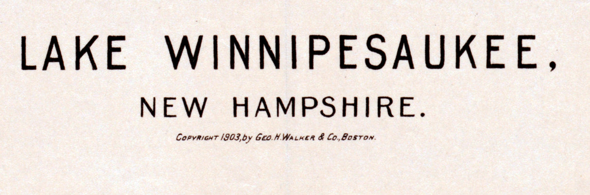 1903 Panoramic Map of Lake Winnipesaukee New Hampshire