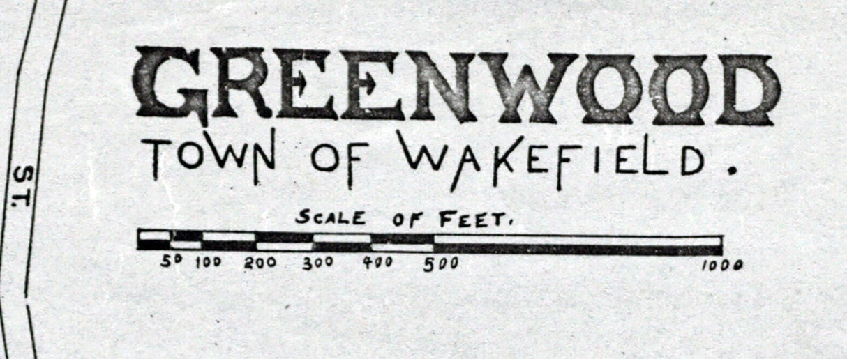 1889 Map of Greenwood Wakefield Massachusetts