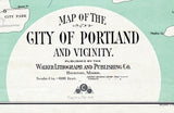 1906 Map of Portland Cumberland County Maine