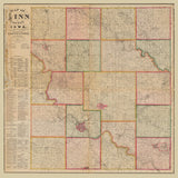 1881 Farm Line Map of Linn County Iowa