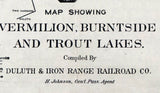 1920 Map of Vermilion Burntside and Trout Lake Minnesota