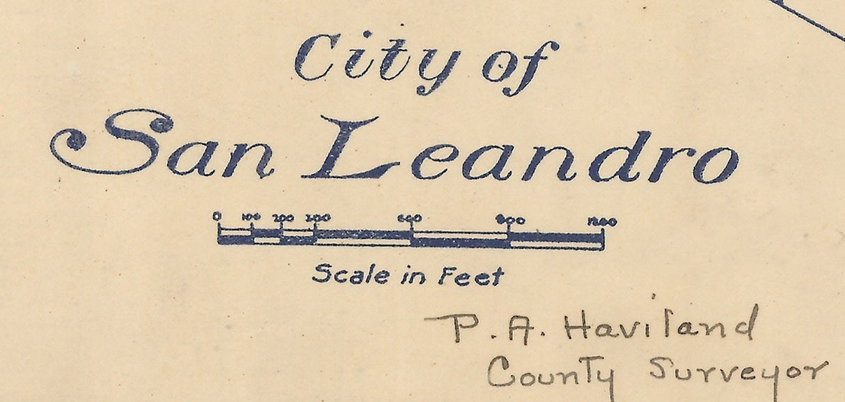1915 Map of San Leandra California