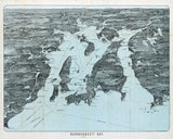 1907 Panoramic Map of Narragansett Bay Bristol County Rhode Island