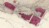1861 Map of Pensacola Florida Navy Yard and Fort Pickens