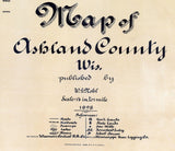 1898 Farm Line Map of Ashland County Wisconsin