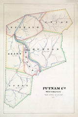 1889 Map of Putnam County West Virginia