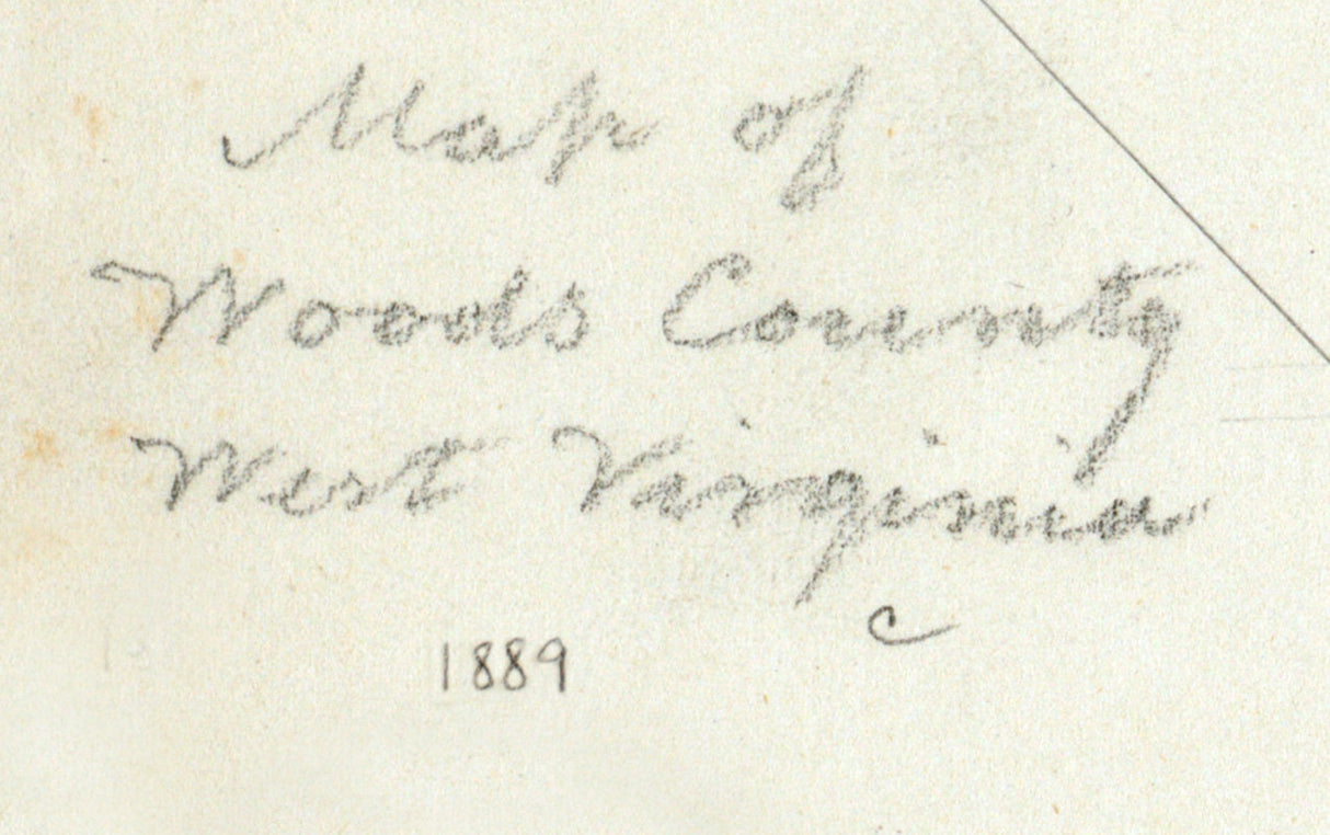 1889 Map of Woods County West Virginia