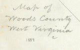 1889 Map of Woods County West Virginia