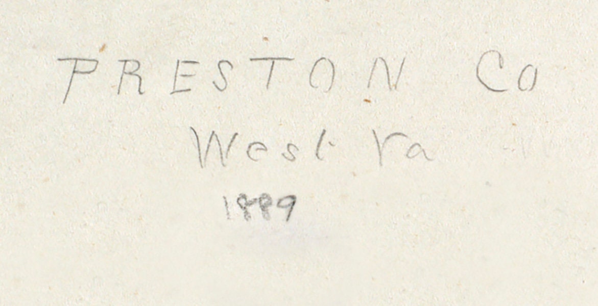 1889 Map of Preston County West Virginia