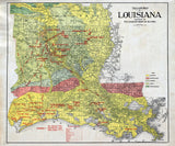 1919 Map of Louisiana Oil and Gas Fields Pipelines