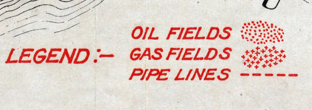 1919 Map of Louisiana Oil and Gas Fields Pipelines