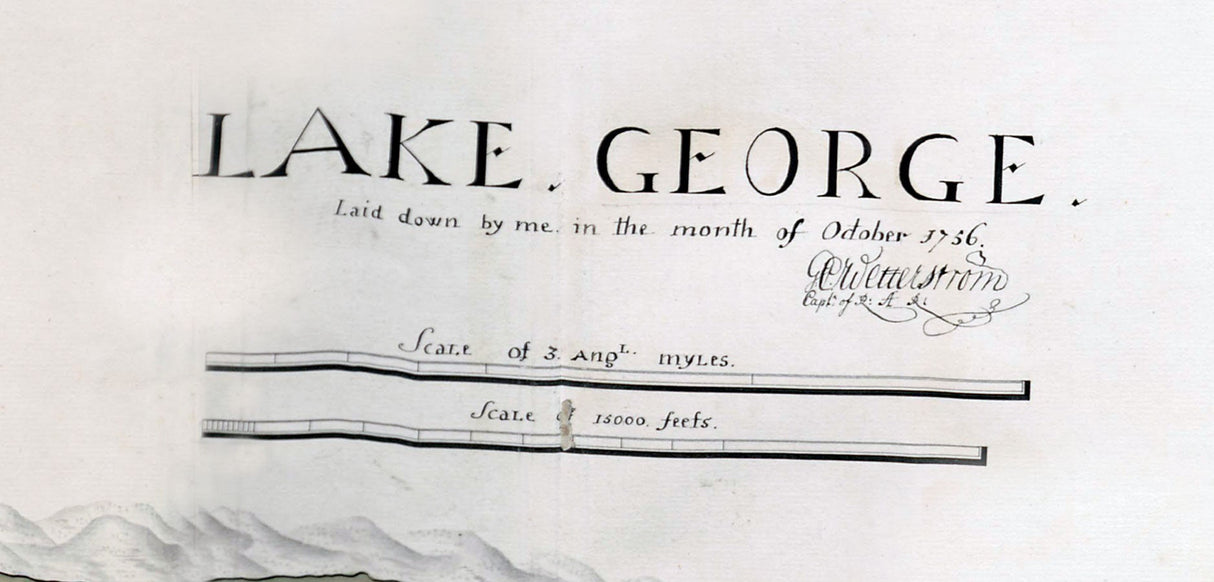 1756 Map of Lake George New York