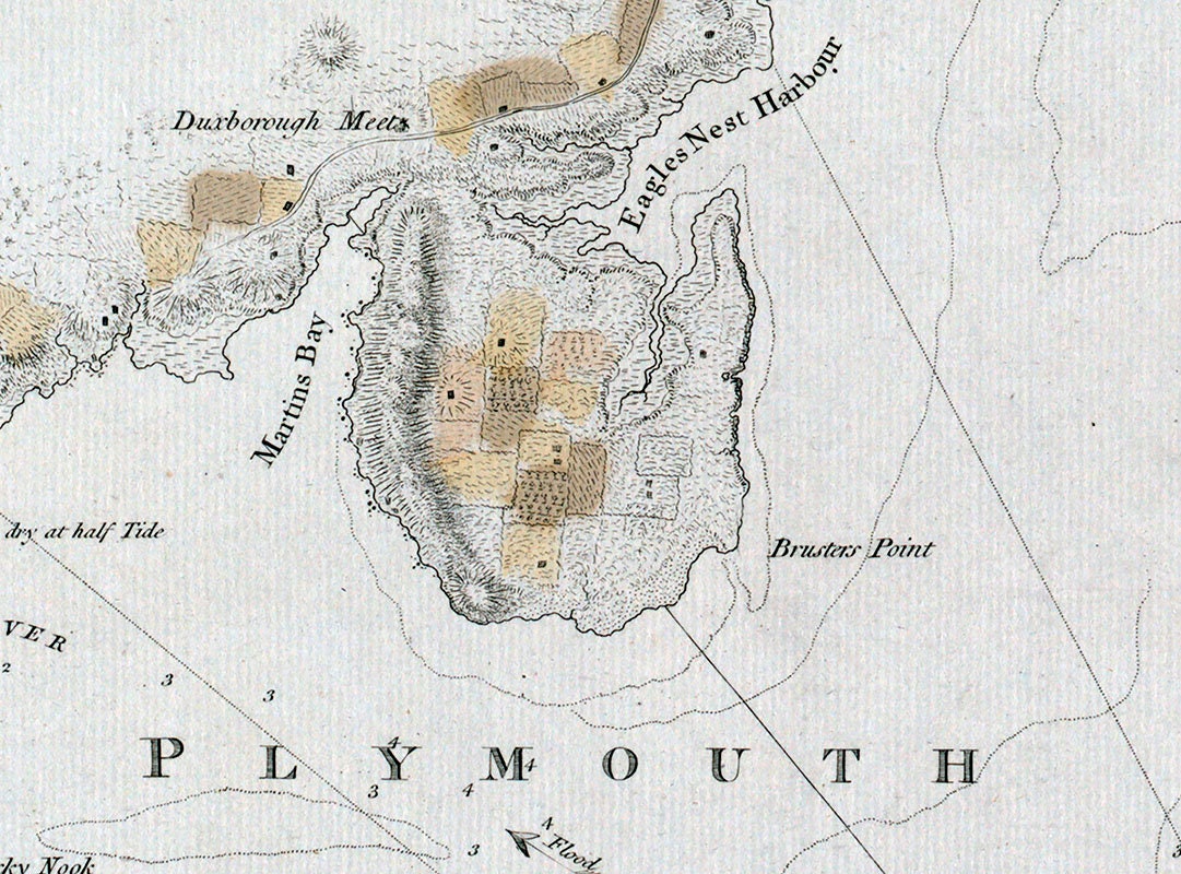 1770 Nautical Map of Plymouth Bay Massachusetts
