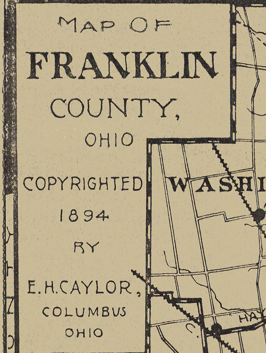 1894 Map of Franklin County Ohio