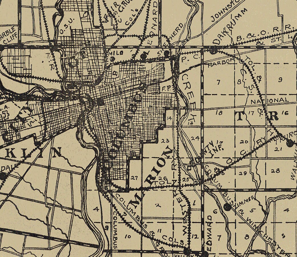 1894 Map of Franklin County Ohio