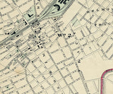 1890 Map of Roanoke Virginia