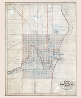 1856 Map of The City of Sheboygan Wisconsin