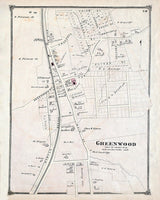 1874 Map of Greenwood Middlesex County Massachusetts