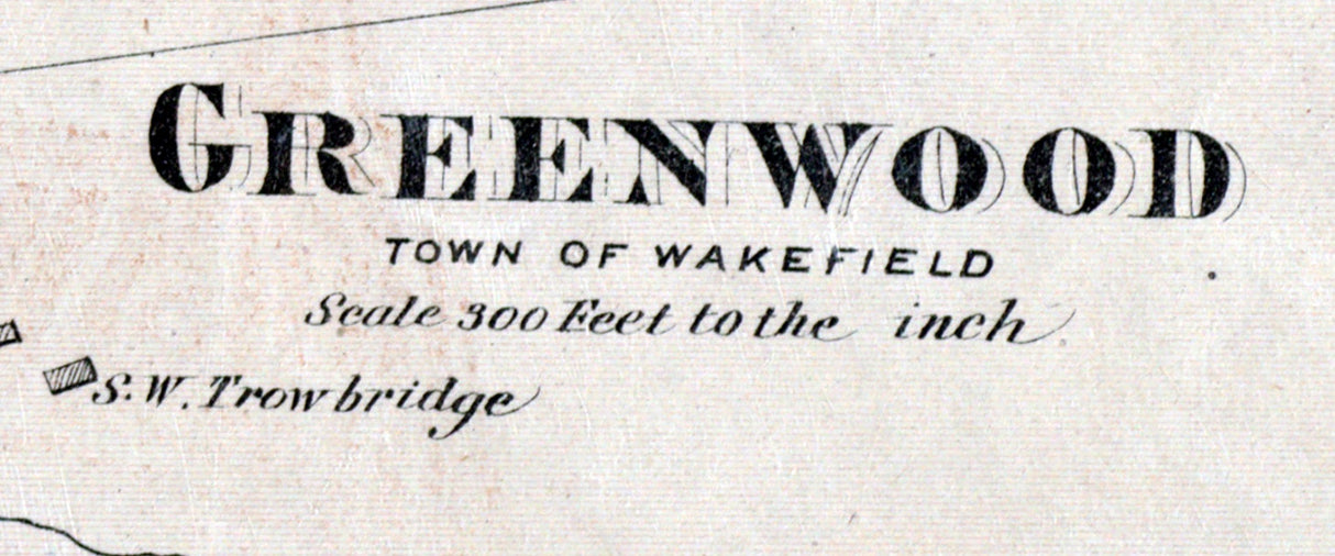1874 Map of Greenwood Middlesex County Massachusetts
