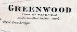 1874 Map of Greenwood Middlesex County Massachusetts