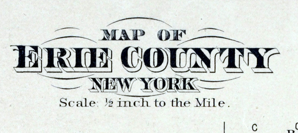 1880 Farm Line Map of Erie County New York